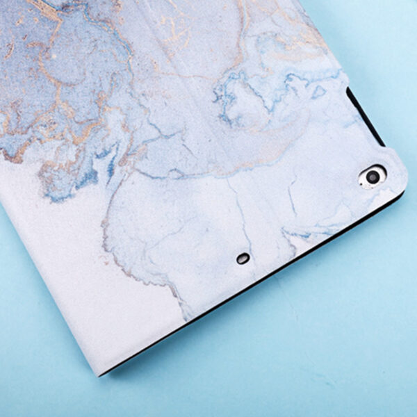 Personalized blue marble pattern iPad case