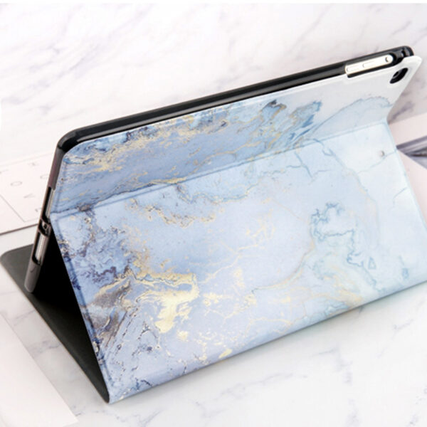 Personalized blue marble pattern iPad case