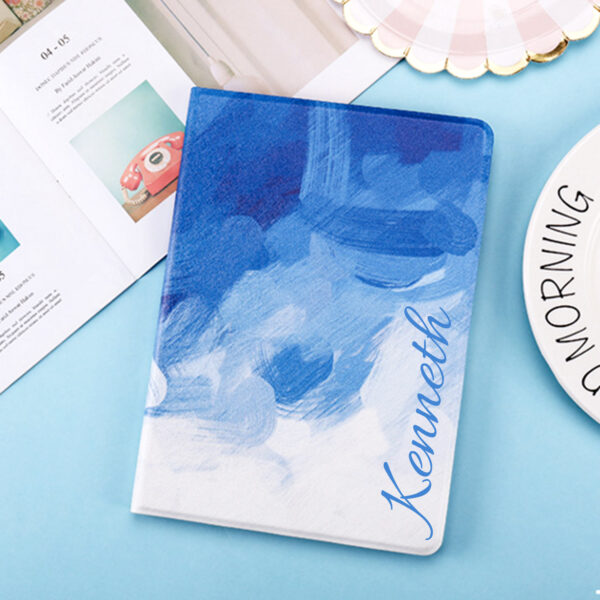 Personalized blue oilpaint pattern iPad case