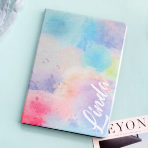 Personalized colorful watercolor iPad case