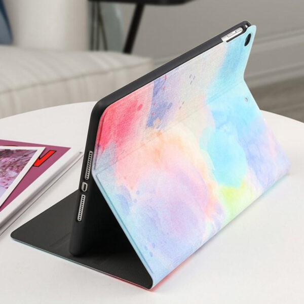 Personalized colorful watercolor iPad case