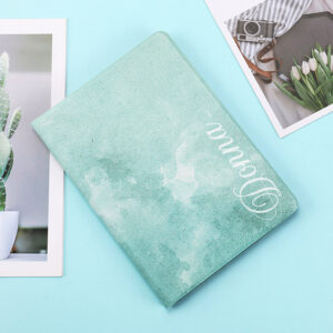 Personalized green watercolor iPad case