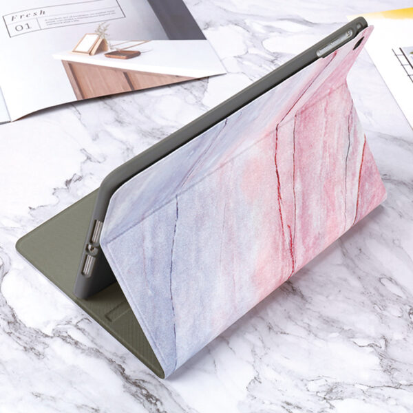 Personalized pink marble pattern iPad case