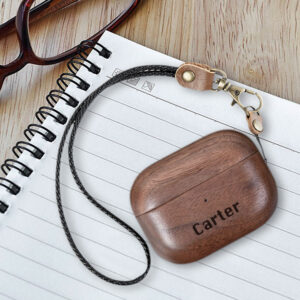 Personalized Wooden AirPods Pro Case