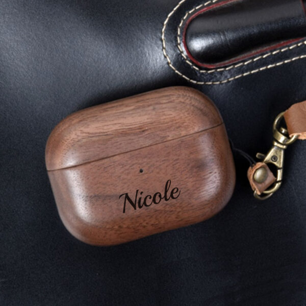 Personalized Wooden AirPods Pro Case