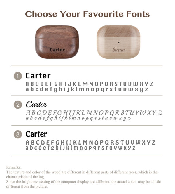 Personalized Wooden AirPods Pro Case